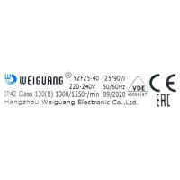 Микродвигатель Weiguang YZF 25-40 (25W) пять точек крепления Микродвигатель Weiguang YZF 25-40 (25W) пять точек крепления