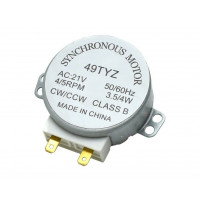 Двигатель тарелки СВЧ 4W 2.5/3об/мин 21 v h14мм