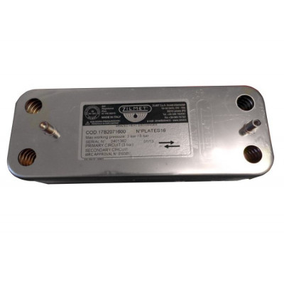Теплообменник ГВС BAXI/WESTEN 16 пл Теплообменник ГВС BAXI/WESTEN 16 пл
