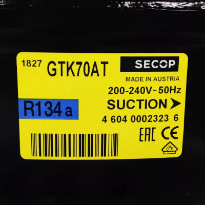 Компрессор Secop GTK70AT (Вт при -23.3°) 205 Вт, R134a Австрия Компрессор Secop GTK70AT (Вт при -23.3°) 205 Вт, R134a Австрия